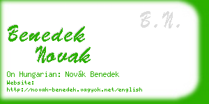benedek novak business card